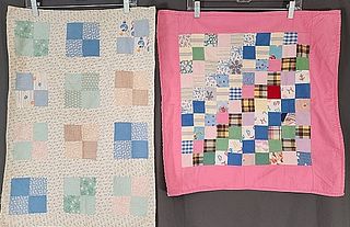 2 Vintage Doll Quilts c1930-40