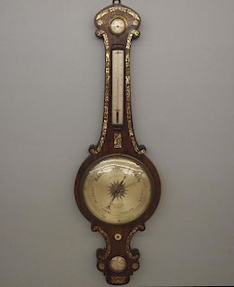English Rosewood wheel barometer