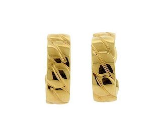 Cartier 18K Gold Hoops Earrings