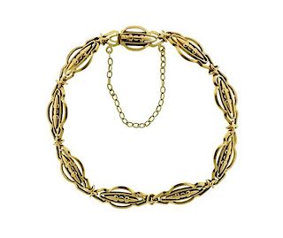 French Victorian 18k Gold Bracelet