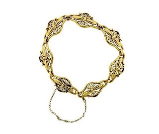 Victorian Continental 18K Gold Bracelet
