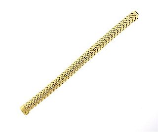 Tiffany &amp; Co 18k Gold Basket Weave Motif Bracelet