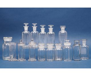 CLEAR GLASS APOTHECARY JARS