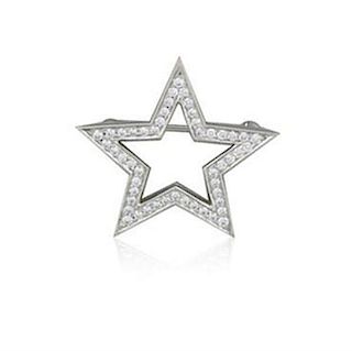 Tiffany &amp; Co Stars Platinum Diamond Brooch Pin
