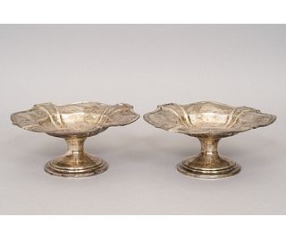 PAIR STERLING SILVER COMPOTES