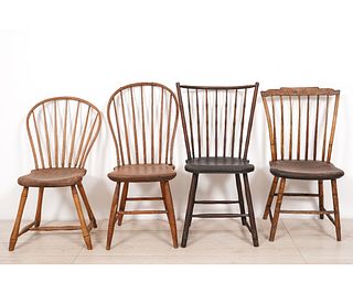 FOUR WINDSOR SIDE CHAIRS