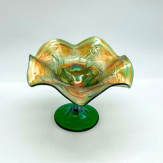 Vintage Fenton Carnival Glass Pedestal Dish