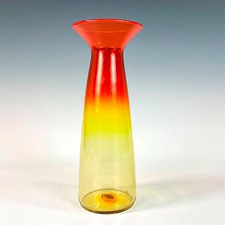 Vintage Blenko Glass Company Amberina Vase