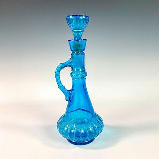 Vintage Jim Beam Blue Genie Bottle Decanter with Stopper