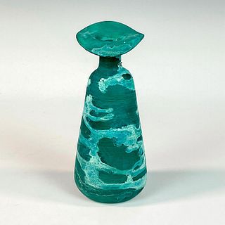 Contemporary Hand Painted Art Glass Bud Vase