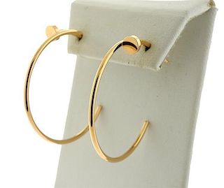 Cartier Juste Un Clou 18K Gold Nail Hoop Earrings
