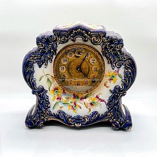 Antique William L. Gilbert No. 411 Porcelain Mantel Clock