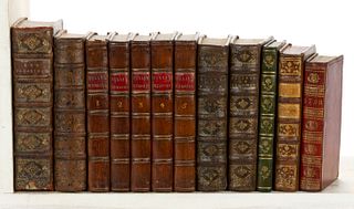 17TH AND 18TH CENTURY ANTIQUARIAN VOLUMES, LOT OF 12