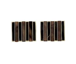 18K Gold Mother of Pearl Cufflinks