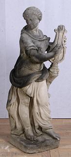 Cast Stone Garden Figure, Erato, Poesy and Hymns