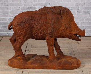 Cast Iron Boar, Garden Figure
