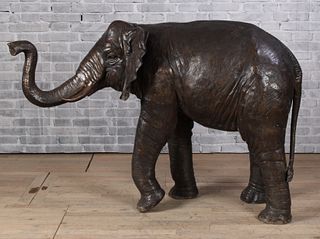 Figural Bronze Elephant, Garden Statue