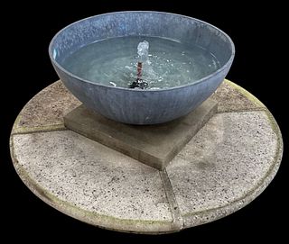 Art Deco Style Lead Bowl Fountain