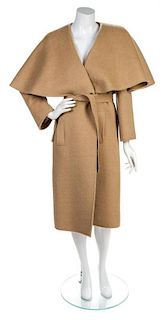 A Tiziani Camel Wool Coat, No Size.