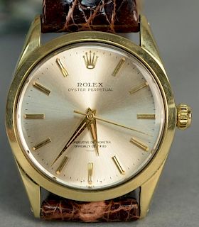 Rolex gold shell over stainless steel Oyster Perpetual wristwatch, model 1024, sn-1111324