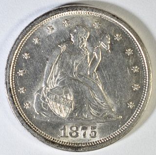 1875-S 20 CENT PIECE CH BU