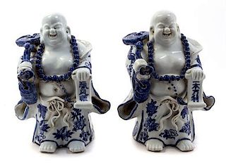 Two Chinese Ceramic Figures, Height 8 1/2 inches.