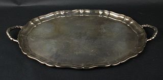 Large Gorham Sterling Silver Double Handled Tray
