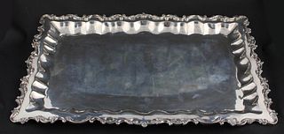 Rectangular Sterling Silver Ruffle Edge Tray