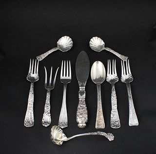 Tiffany Sterling "Chrysanthemum" Cold Meat Fork