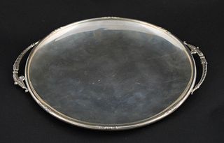 Two Sterling Silver Circular Trays