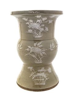 A Chinese Ceramic Vase, Height 12 inches.