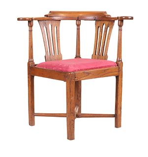 George III Oak Corner Chair