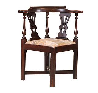 George III Elmwood Corner Chair