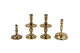 Four Brass Candlesticks
