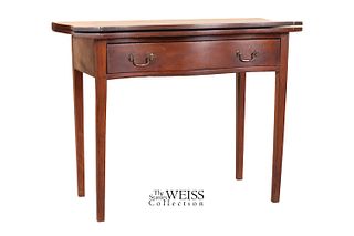 Federal Cherrywood Serpentine Front Card Table