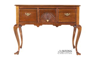 Queen Anne Carved Mahogany Dressing Table