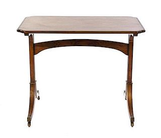 A Rosewood Tea Table, Height 28 1/4 x width 35 x depth 22 1/4 inches.