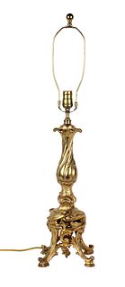 Louis XV Style Gilt Bronze Candlestick
