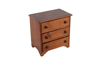 Federal Style Oak Miniature Chest of Drawers