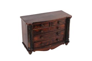 Empire Style Mahogany Miniature Chest of Drawers