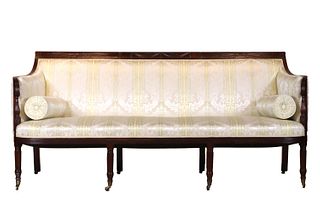 Federal Carved Mahogany Settee