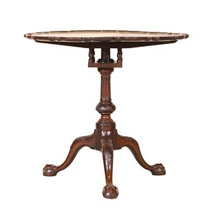 Chippendale Style Mahogany Tilt-Top Table