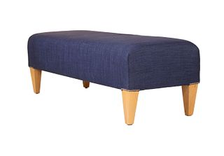 Contemporary Blue Upholstered Bench