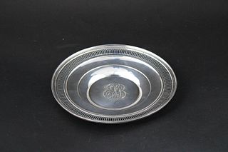 Two Small Sterling Silver Circular Plates
