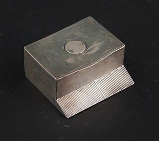 English Sterling Silver Hinged Match Box