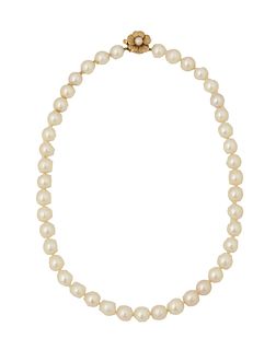 8mm Cultured Pearl Strand Necklace