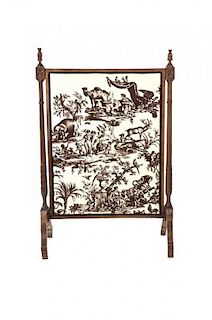 A Louis XVI Style Pine Firescreen, Height 41 1/2 x width 17 1/2 inches.