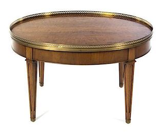 A Louis XVI Style Mahogany Low Table, Height 20 1/2 x width 35 x depth 30 1/2 inches.