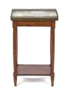 A Louis Philippe Style Occasional Table, Height 26 1/2 x width 6 x depth 10 1/2 inches.
