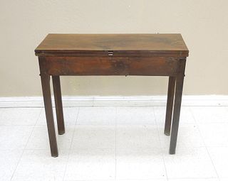 Early 20th C. Walnut Fold Over Table.